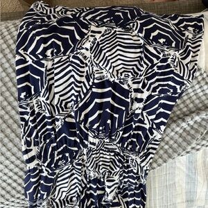 Lilly Pulitzer Navy and White Patterned Dress